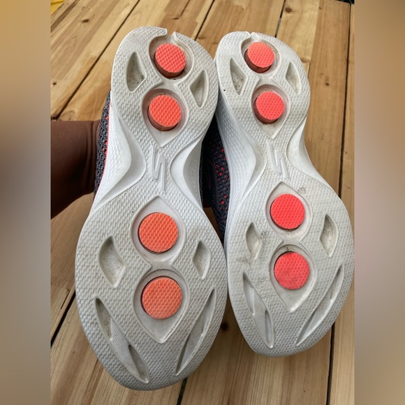 Skechers Gray and Neon Orange Sneakers - Picture 5 of 5